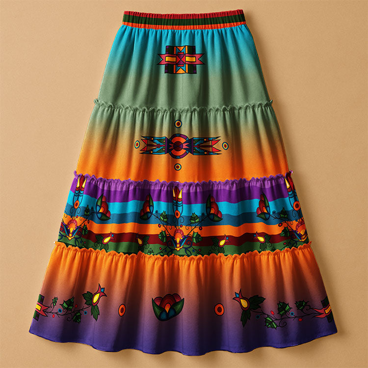 Woodland Floral Three Tier Skirt