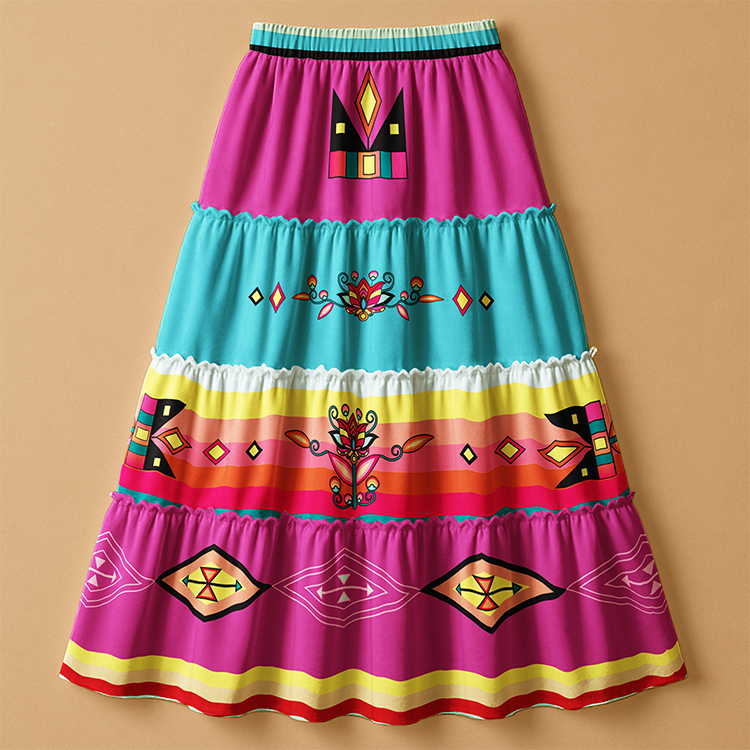 Crown of the Prairie Three Tier Skirt