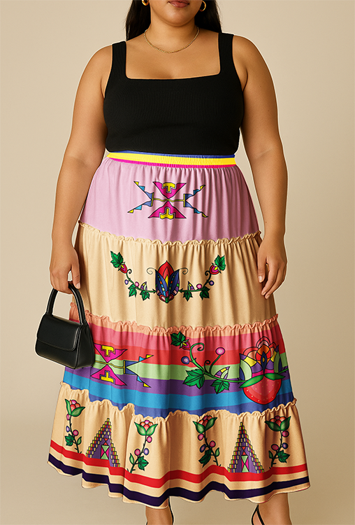 Heartberry Bloom Three Tier Skirt