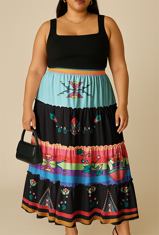 Heartberry Bloom Three Tier Skirt