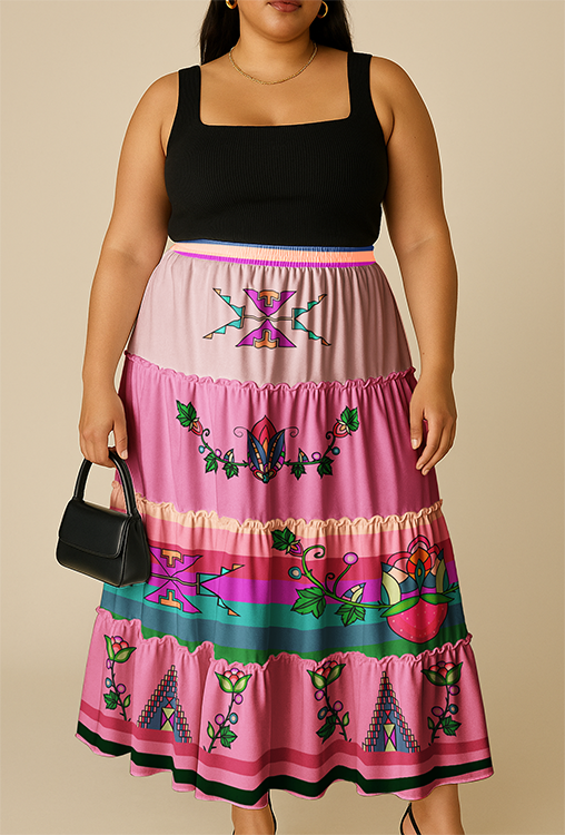 Heartberry Bloom Three Tier Skirt