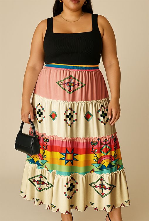 Horizon Blossom Three Tier Skirt