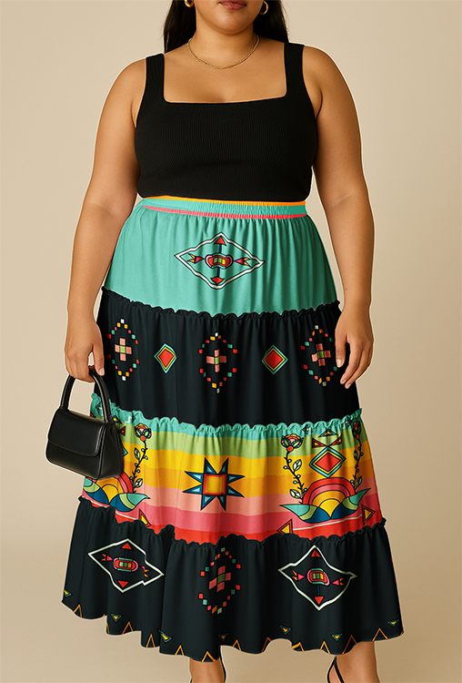 Horizon Blossom Three Tier Skirt