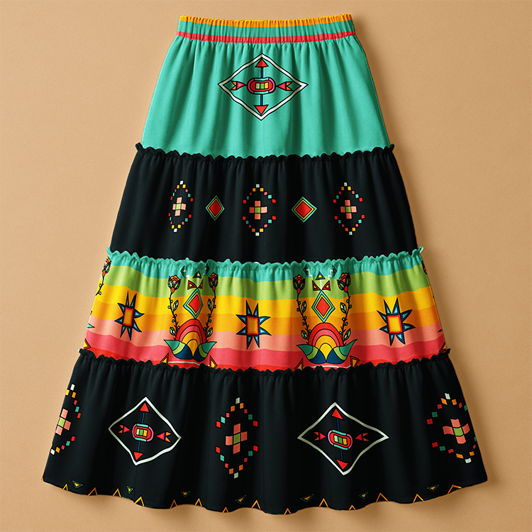 Horizon Blossom Three Tier Skirt