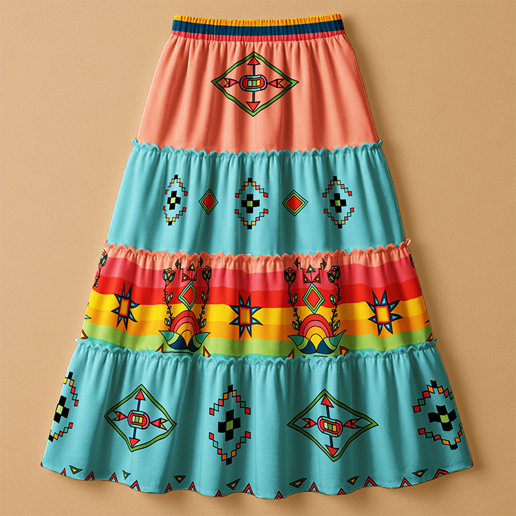 Horizon Blossom Three Tier Skirt