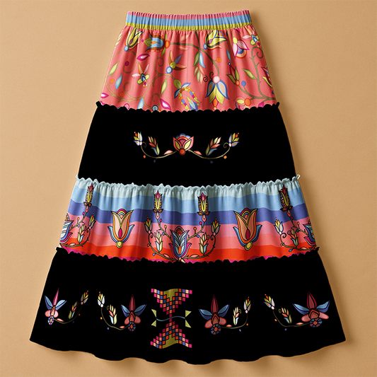 River of Petals Three Tier Skirt