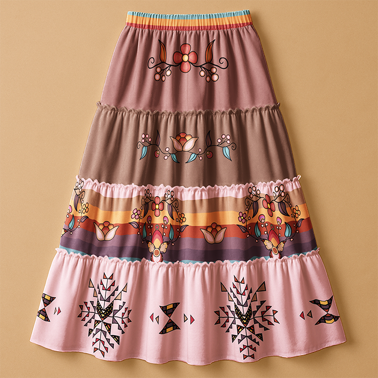 Starwoven Garden Three Tier Skirt