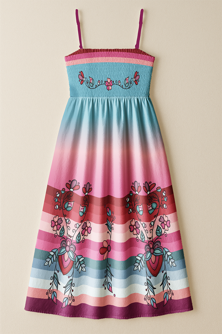 Aurora Blooms Smock Top Dress