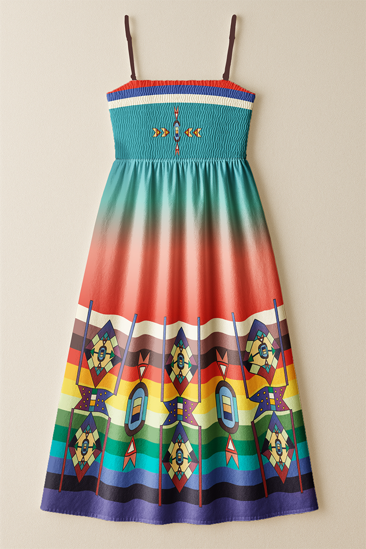 Flames of Heritage Smock Top Dress