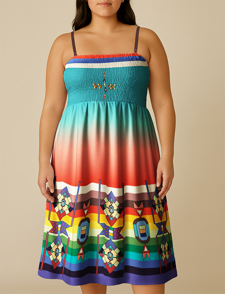 Flames of Heritage Smock Top Dress