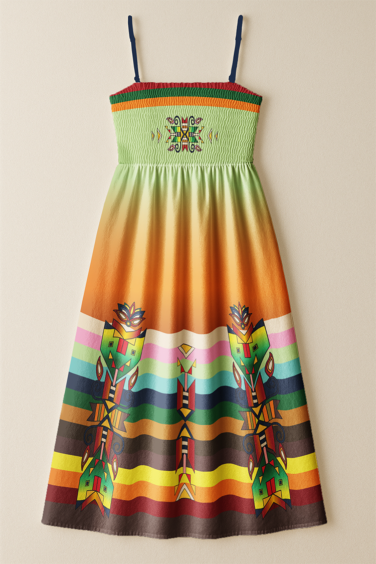 Heritage Tapestry Geometric Smock Top Dress