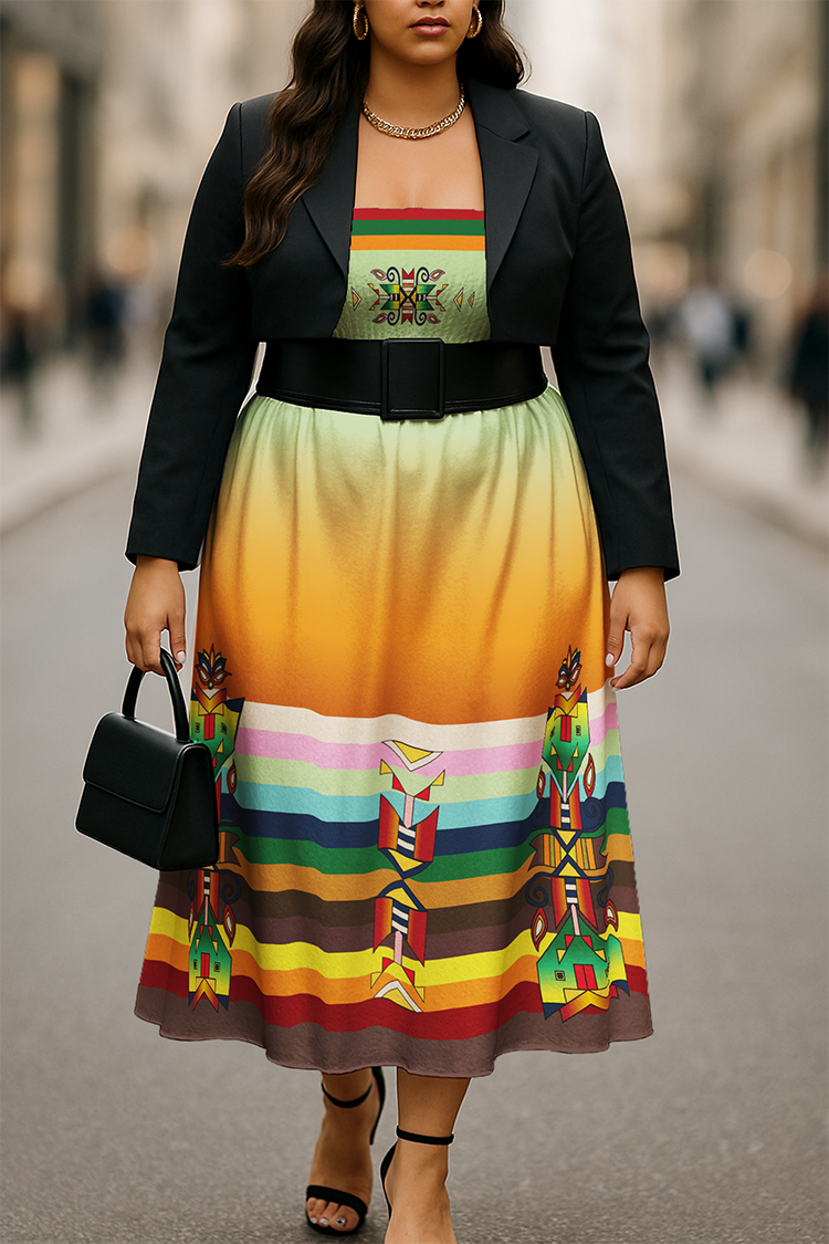 Heritage Tapestry Geometric Smock Top Dress