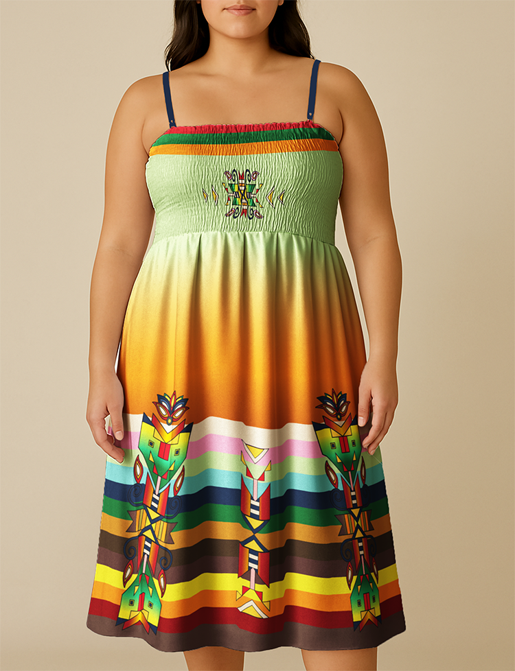 Heritage Tapestry Geometric Smock Top Dress