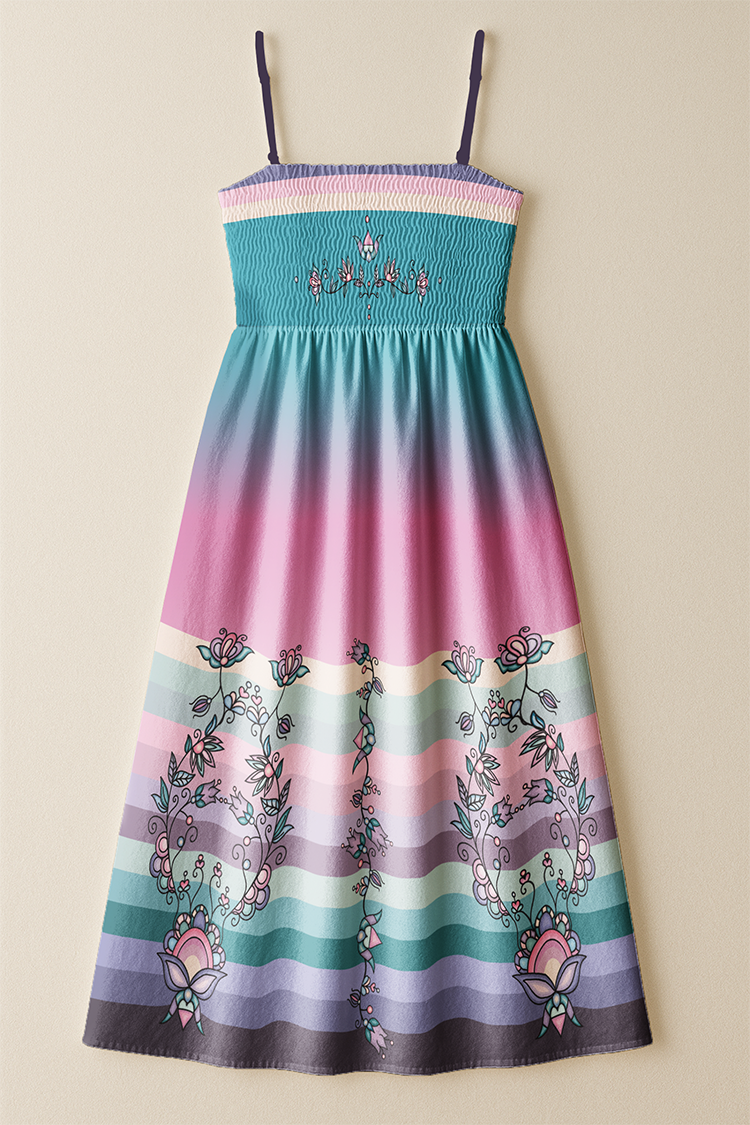 Silver Frost Smock Top Dress