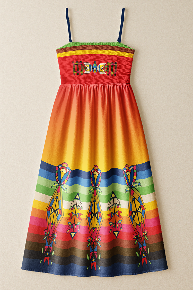 Spirit Journey Geometric Smock Top Dress