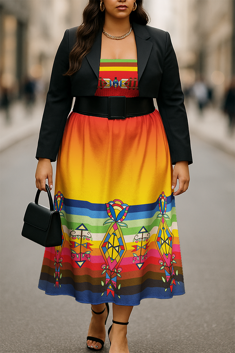 Spirit Journey Geometric Smock Top Dress