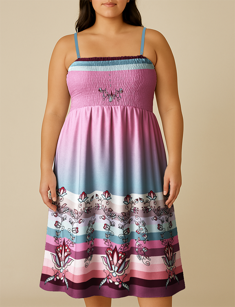 Winter Roseblush Smock Top Dress