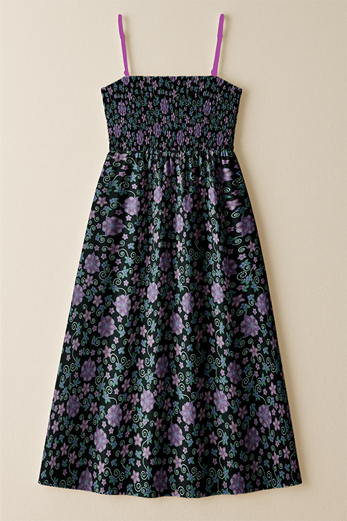 Berry Picking Smock Top Dress