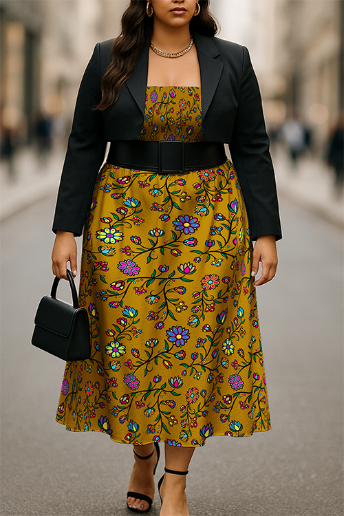 Cosmic Whisper Dried Sweetgrass Smock Top Dress