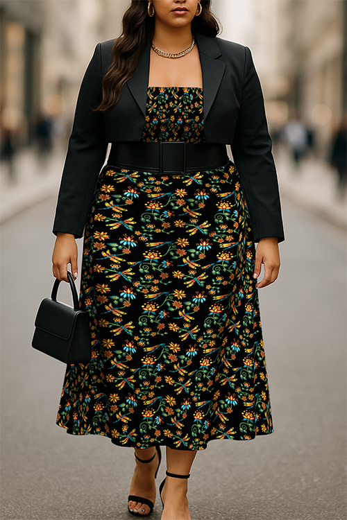 Dragon Lily Noir Smock Top Dress