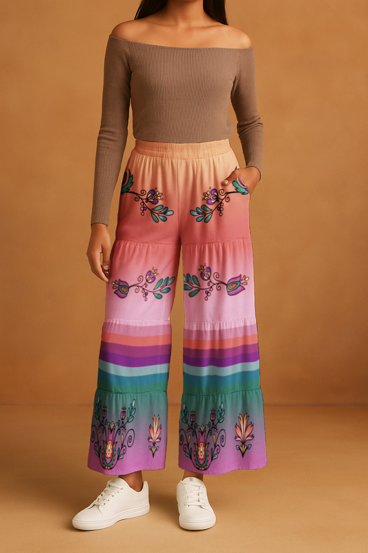 Cedar Wind Bloom Three Tier Pants