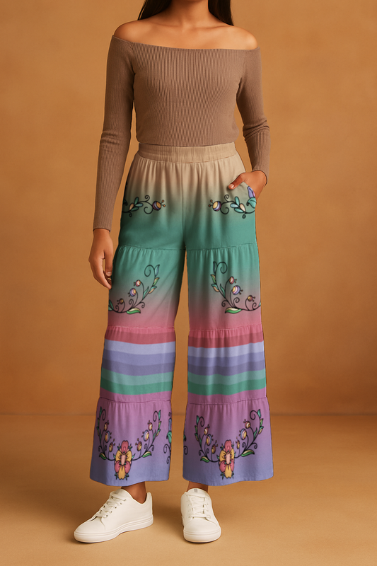 Rust & Ember Flower Song Three Tier Pants