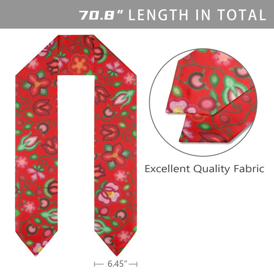 Rose Reverie Red Graduation Stole