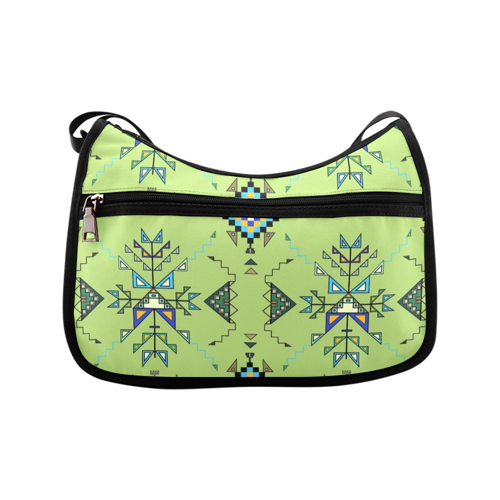 Bear Shield Green Crossbody Bag