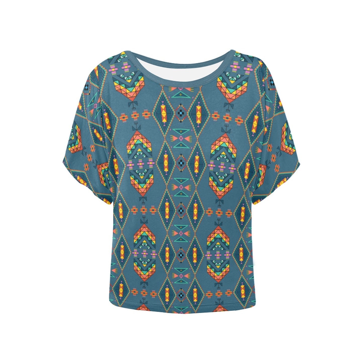 Travois Tipi Deep Lake Women's Batwing-Sleeved Blouse T shirt