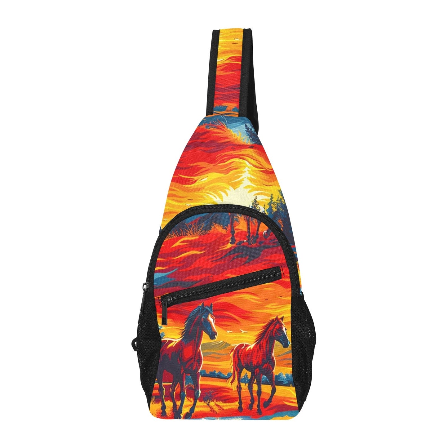 Wild Horses Chest Bag