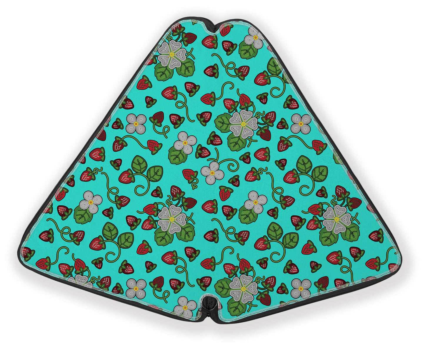 Strawberry Dreams Turquoise 27 Inch Fan Case