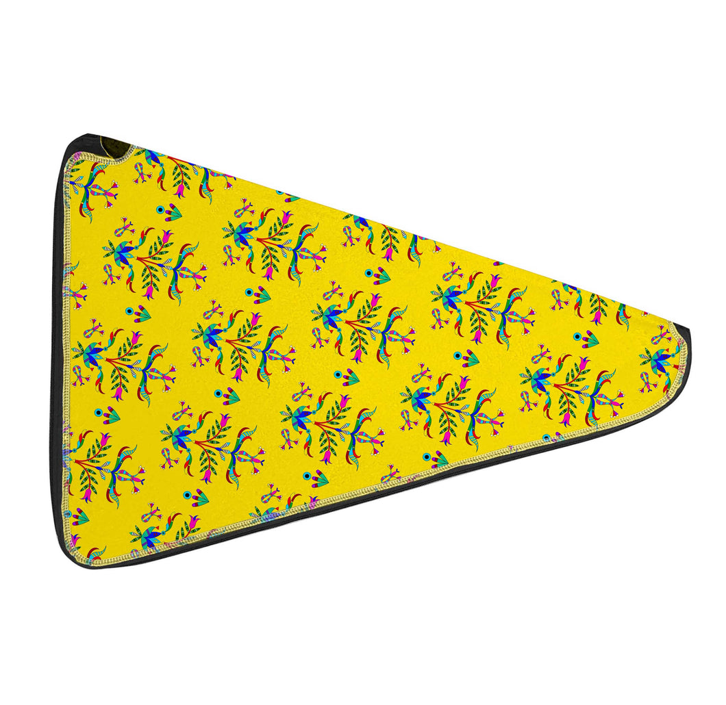 Dakota Damask Yellow 27 Inch Fan Case