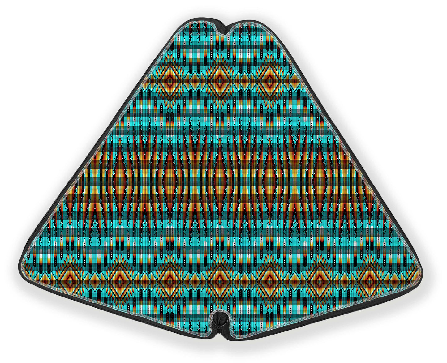 Fire Feather Turquoise 27 Inch Fan Case