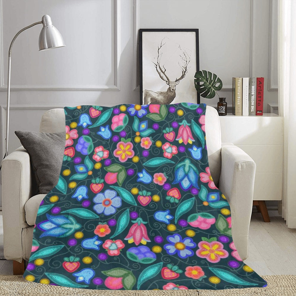 Sweet Offering Dark Teal X-Large Micro Fleece Blanket