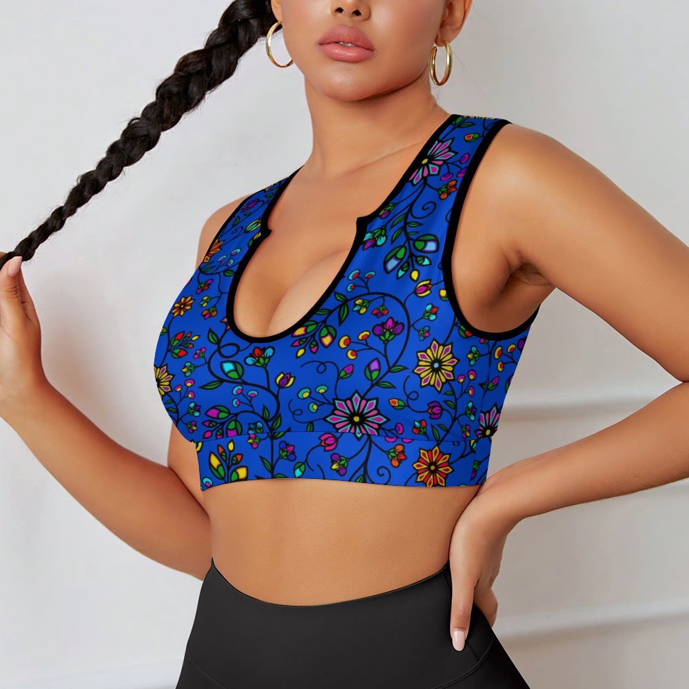 Prairie Paintbrush Blue Yoga Top