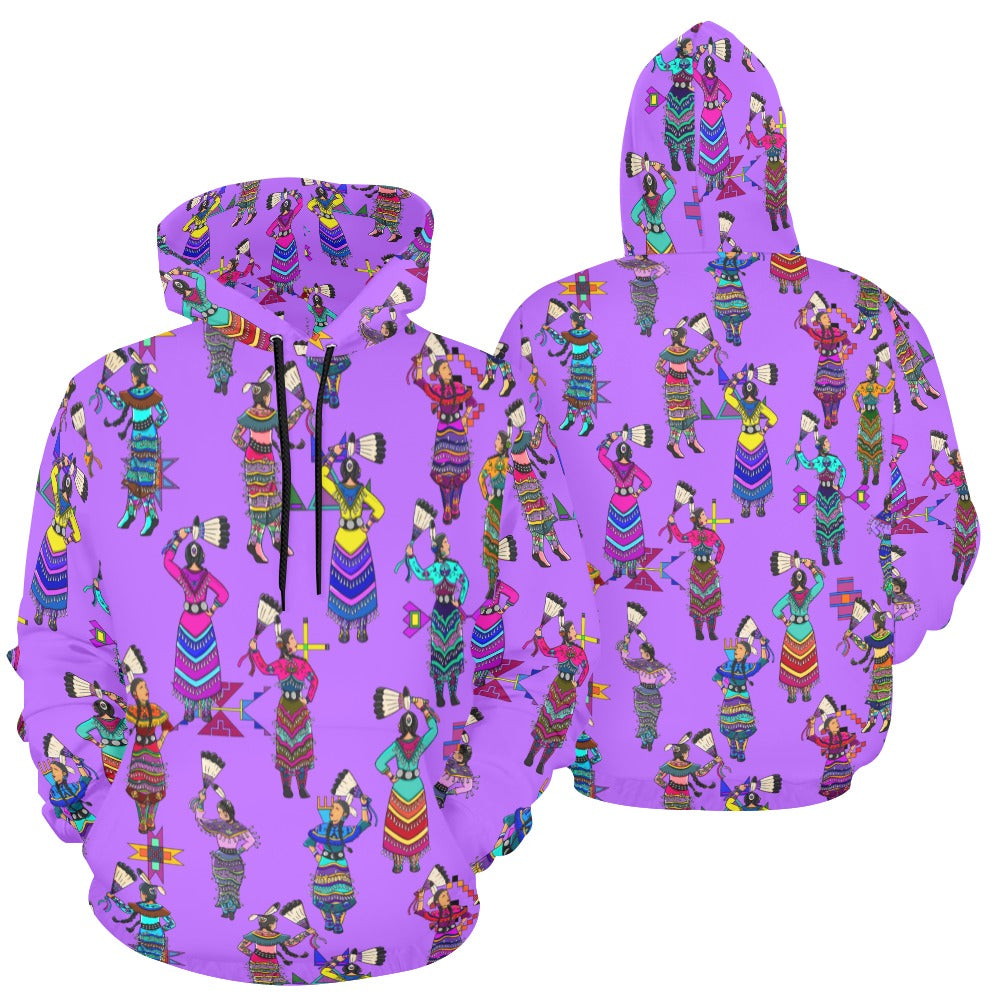 Women's Jingle Dancers Purple Hoodie for Men