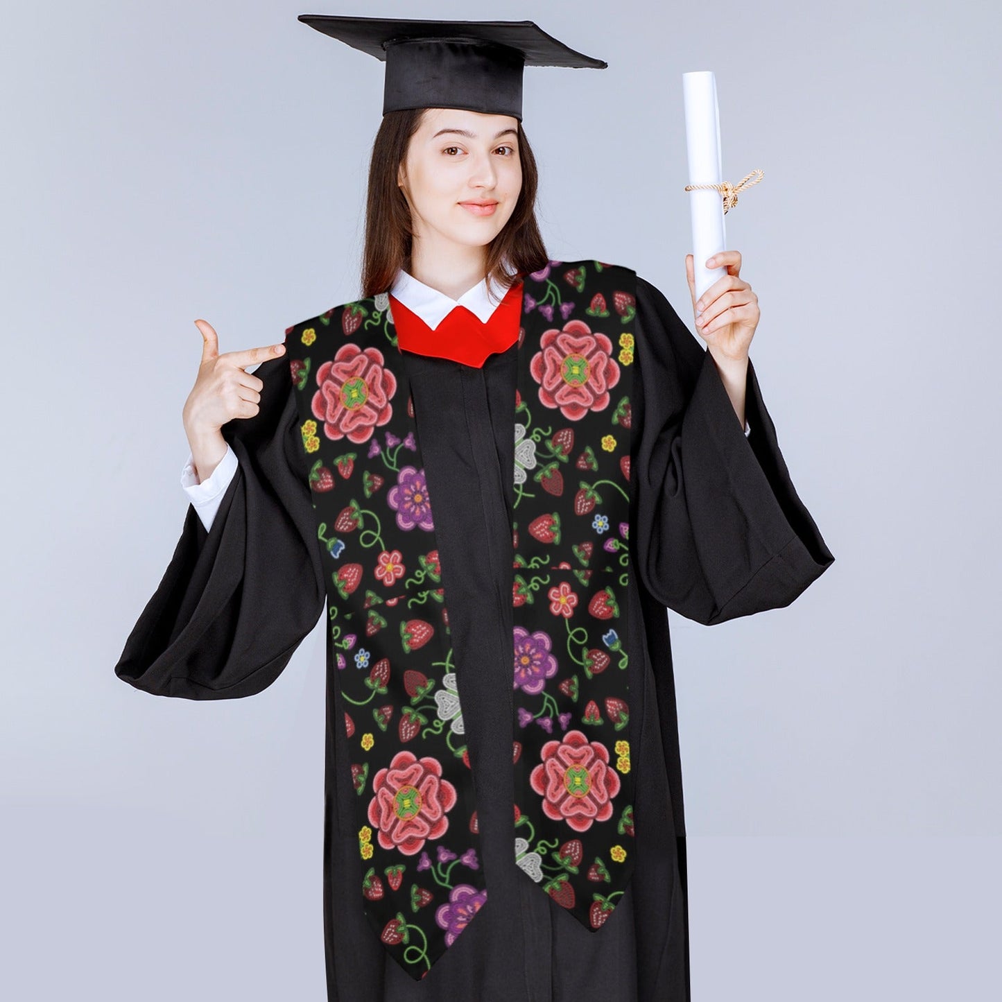 Berry Pop Midnight Graduation Stole