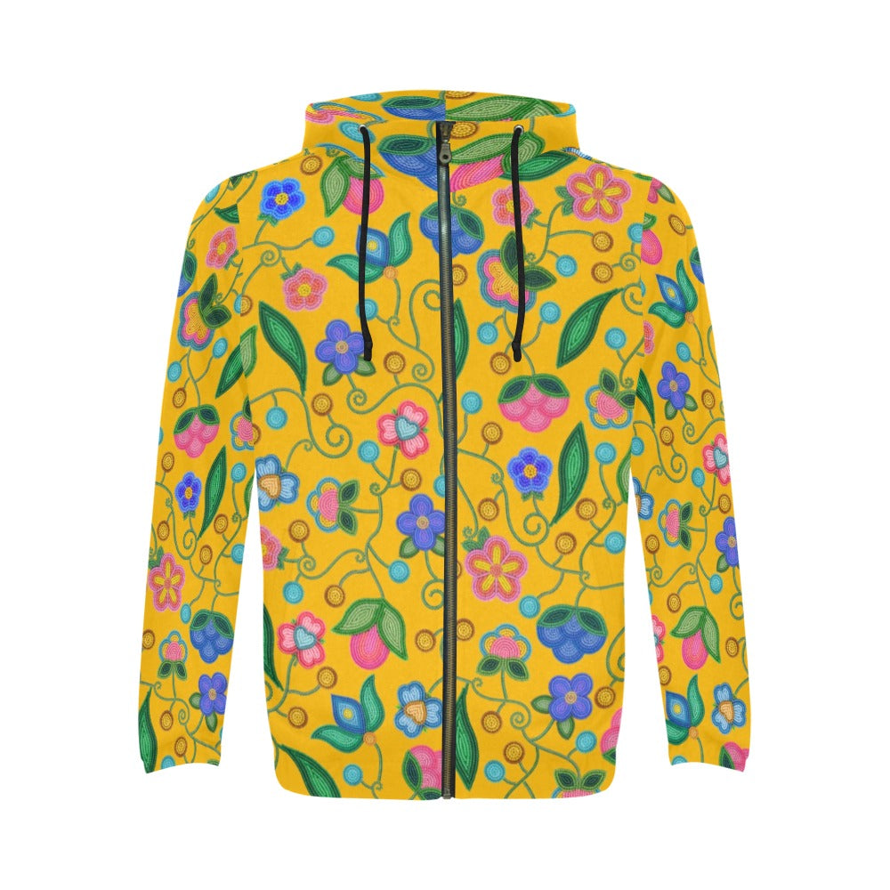 Skyberry Serenade Yellow Zip Hoodie