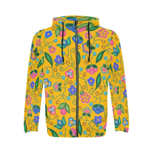 Skyberry Serenade Yellow Zip Hoodie