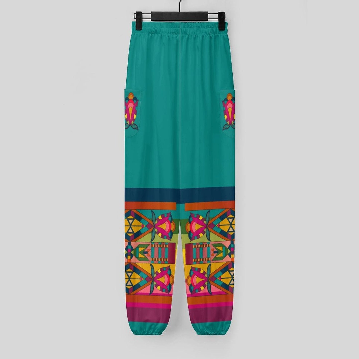 Whispering Leaves Teal Ribbon Joggers