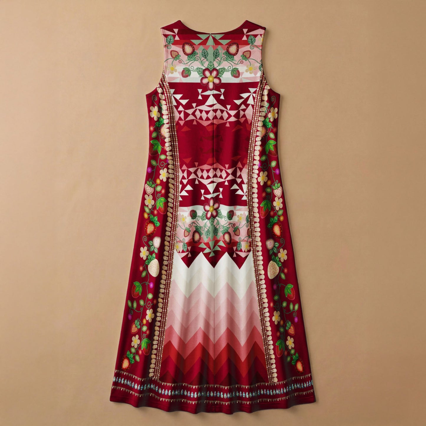 Sacred Strawberry Maroon 1 Sleeveless Dress