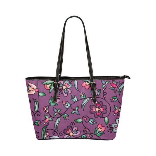 Amber Evening Garland Purple Leather Tote