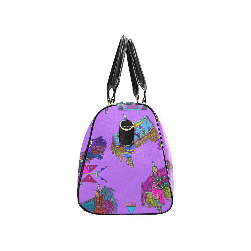 Women's Fancy Dancers Purple Large Travel Bag