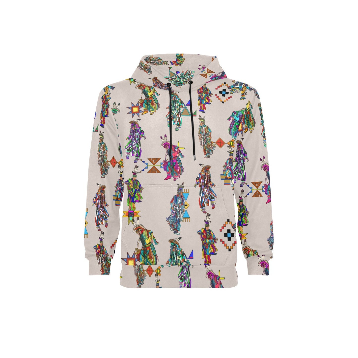 Men's Grass Dancers Muslin Men's Long Sleeve Fleece Hoodie