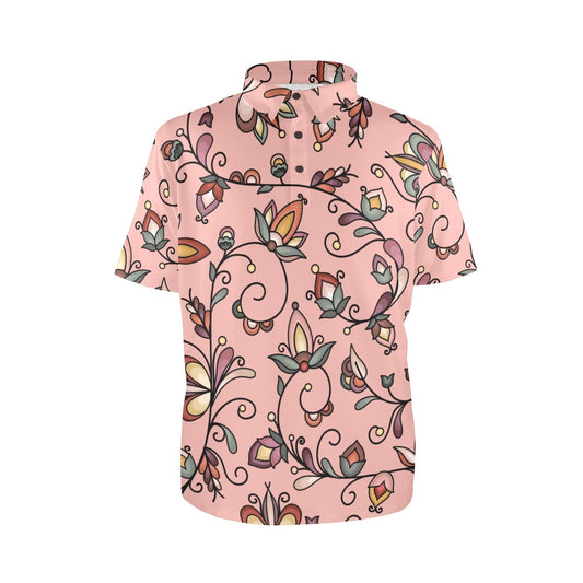 Burnt Sky Petals Peach Polo Shirt