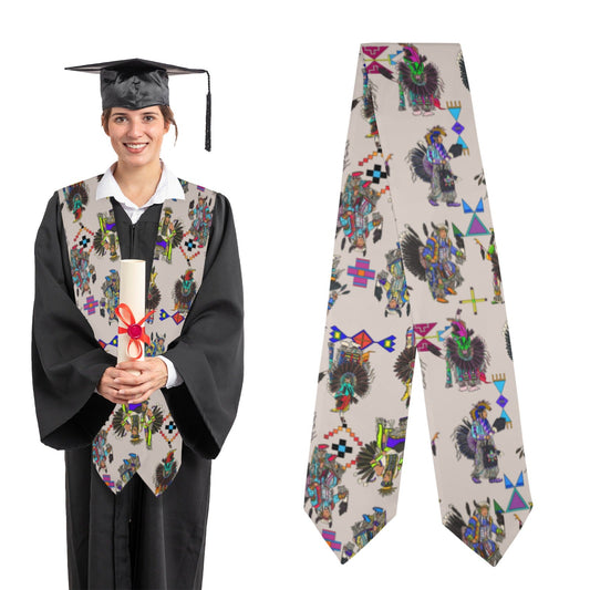 Men's Tradish Dancers Muslin White Graduation Stole