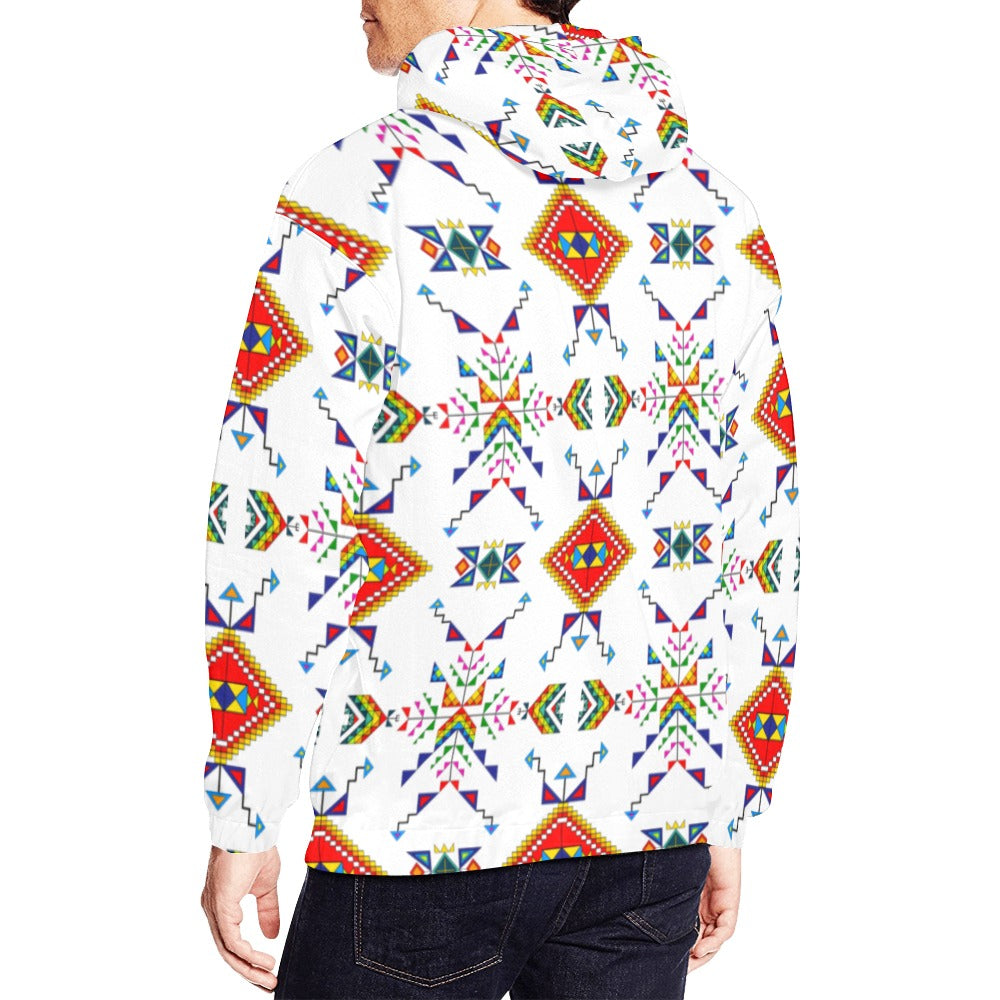 Buffalo Jump White Hoodie for Men