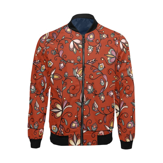 Burnt Sky Petals Red Bomber Jacket