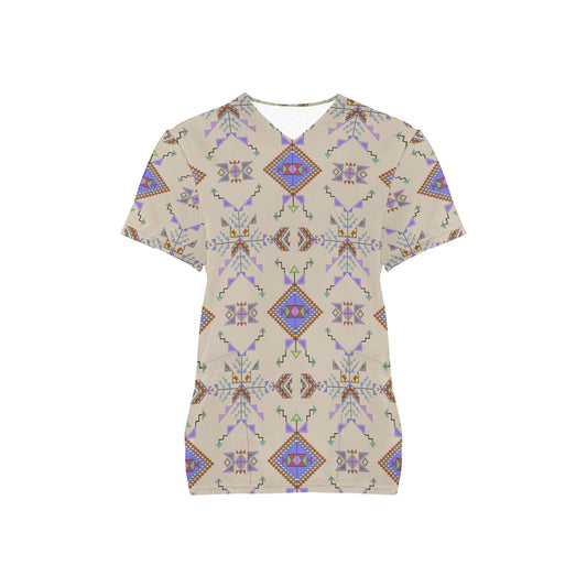 Buffalo Jump Hide Scrub Top