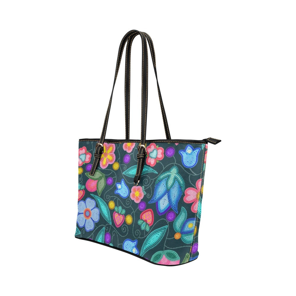 Sweet Offering Dark Teal Leather Tote
